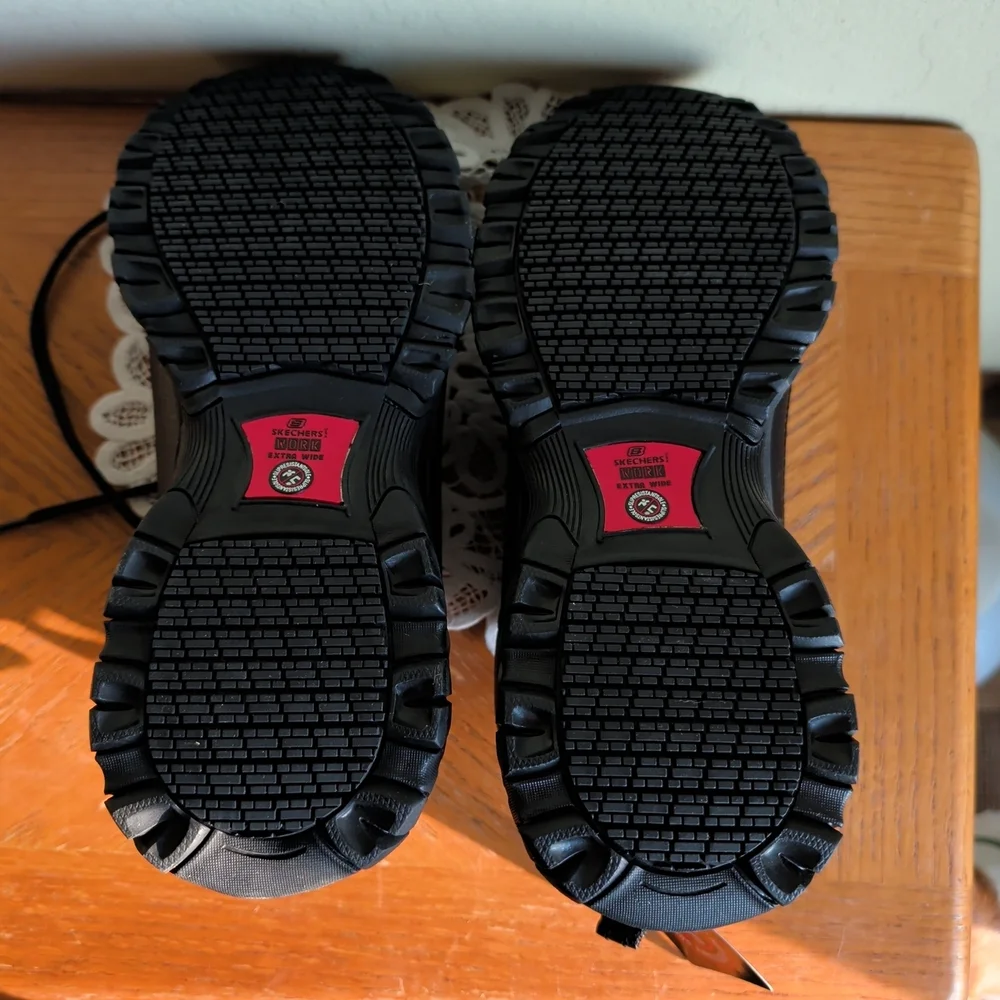 Skechers Men's Black Work Shoes - Picture 7 of 9